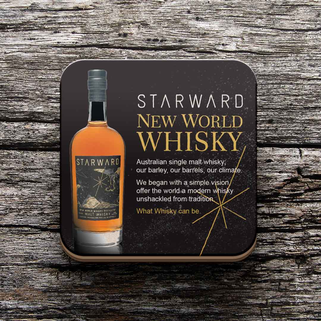 Starward New World Whisky beermat by Ida Chan